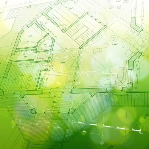 Ilustracao arquitetura verde